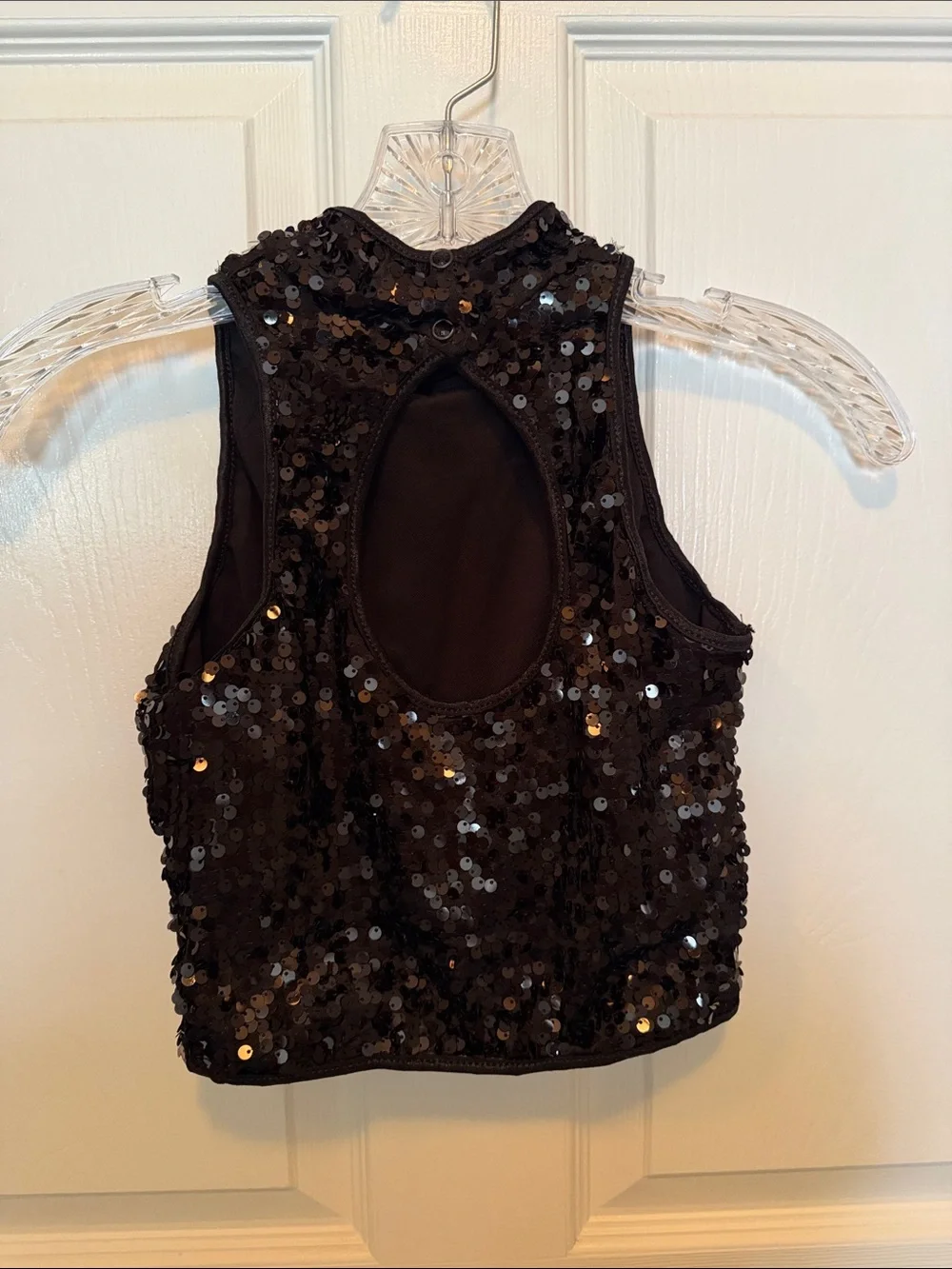balera Black Sequin Dance Top